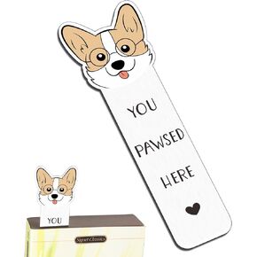 Corgi Gifts for Corgi Lovers, Dog Mom Gifts for Women, Dog Lovers Gifts for Women, Dog Gifts, Dog Bookmark, Corgi Bookmark for Reading Women Birthday Christmas Gifts for Dog Lover Puppy