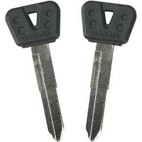 Motorcycle Blank Uncut Key Ignition Key Replacement for 2003-2016 Ya-ma-ha YZF 4BH-82511-09-00 (Pack of 2)