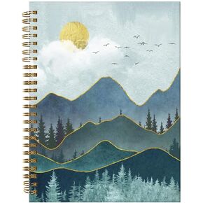 Spiral Journal Notebook,A5 Hardcover Lined Journals for Women Girl 6 x 8.3 in,120 Pages Thick Paper,Cute College Ruled Writing Notebook for Gifts Office Work School(Black White Checkered Plaid)