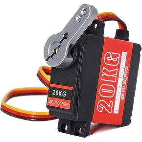 BETU 20KG RC Servo，Steering Servo, High Torque RC Digital Servo with Full Metal Gear and 25T Servo Horn(180°)