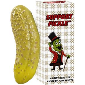DR DINGUS Emotional Support Pickle - 100+ Positive Inspirational Phrases - Press Button - Family Friendly Gag Toy for Class, Office, Gift, Friends