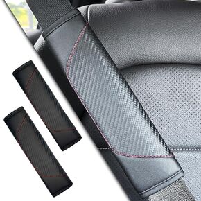 2PCS Seatbelt Cover Car Belt Cover Seatbelt Cushion, Carbon Fiber Wagon Seat Belt Pad Shoulder Strap Protection, Car Safety Seat Belt Strap Cushion Protect Your Neck and Shoulder(Blue)