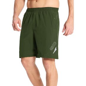 DEVOROPA Mens Athletic Running Shorts 7 Inch Lightweight Quick Dry Gym Workout Basketball Hiking Sports Shorts Zipper Pockets