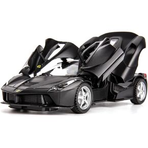 BDTCTK 1:32 Farrari Car Model Pull Back Car with Sound and Light for Kids Boy Girl, Metal Body Door Opened Red