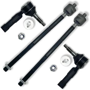 4pcs Front Inner & Outer Tie Rod Ends Kit Fit for Dodge Challenger Charger 2011 2012 2013 2014 2015 2016 2017 2018 2019 / for Chrysler 300 2011 2012 2013 2014 | Replace EV800963 ES800986