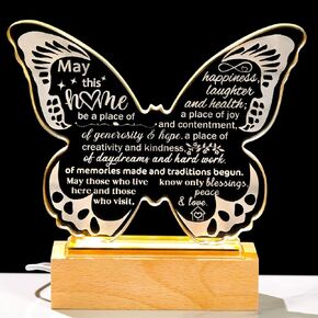 Ornalrist Christian Gifts for Women Inspirational Religious Bible Verses Inspirational Gifts for Her, Catholic Gifts for Mom Friend Sister Christian Crystal Keepsake with Warm LED Light Base
