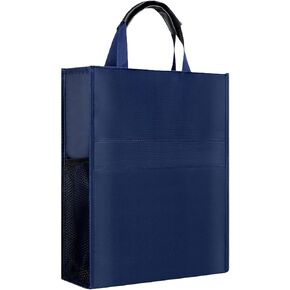 Oxford Document Bag, Waterproof File Bag with Handle Portable File Tote Bag With Zipper & Net Pocket for Carrying B4 Books Files Laptop Tote Bag for Business Meeting Office(13"*11"*4")