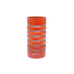 HPS CAC-350-L8-HOT Silicone High Temperature 4-ply Aramid Reinforced Charge Air Cooler CAC Hose Hot Side, 100 PSI Maximum Pressure, 8" Length, 3-1/2" ID, Orange