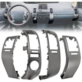 4 Pcs A/C Dash Air Vent Trim Panel Center Console Air Outlet Frame Cover Fit for Toyota Prius 1.5L 2004 2005 2006 2007 2008 2009 Replaces 55670-47060 55680-47020 55475-47020 55474-47020