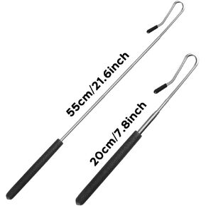 2 Pack 21 inch Adjustable Puppet Handles Arm Control Rod Extendable Metal Puppet Stick Accessory for Small and Large Puppets（8-21 inch/ 20-55 cm） (2)