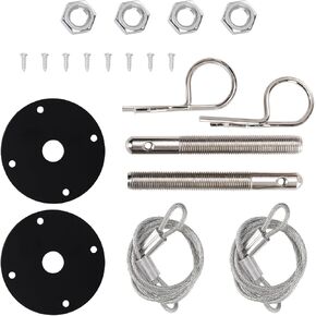 مجموعة دبابيس غطاء المحرك Lawei، مشبك قفل دبوس غطاء محرك السيارة من الفولاذ المقاوم للصدأ مع حبل سباق لتثبيت غطاء غطاء محرك السيارة، مجموعة مشبك قفل غطاء المحرك للسيارة والشاحنة وسيارات الدفع الرباعي والسيارة المعدلة in Kuwait