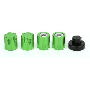 RC Car Wheel Rim Center, M4 Alloy Wheel Lock Nuts for 1/10 RC Crawler Axial SCX10 90046 D90 MST (Black)