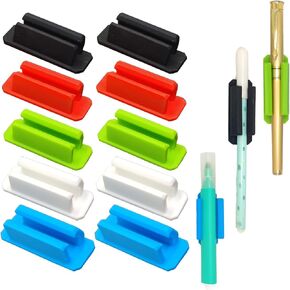 10PCS Adhesive Pen Holder, Marker Holder, Pencil Holder, Colorful Soft Silicone Material Reusable, Teacher Supplies,Kids Desk Organizer Accessories in Classroom or Home
