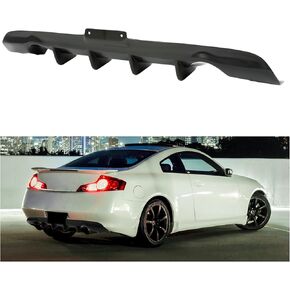 KUAFU Rear Lower Bumper Diffuser Lip Compatible with 2003-2007 Infiniti G35 Coupe 2DR Black