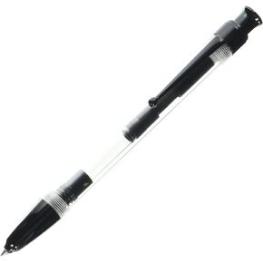 Monteverde Engage One-Touch Liquid Ink Rollerball Demo - Transparent Resin, Retractable, Fine Point - View Ink Levels with Fountain Pen Ink Flow