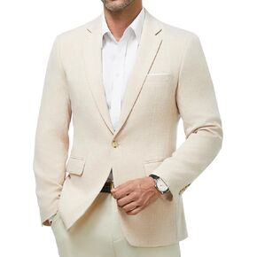 WULFUL Mens Casual Sport Coat Blazer Lightweight One Button Suit Jackets
