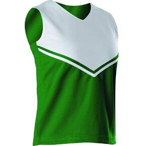 Alleson Girls Cheerleading V Shell Top with Braid