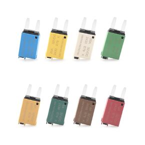 E73 Manual Reset Fuse E79 ATM Low Profile Mini Blade Fuses 5A 6A 7.5A 10A 15A 20A 25A 30A Mixed Automotive Circuit Breaker Reset Fuses for Boat Marine RV Car Truck(8Pcs)