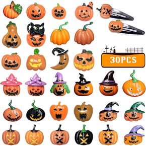 CYHYII 100 Pcs Halloween Slime Charms Halloween Resin Charms, Flatback Mixed Spider Skull Pumpkin Bat Halloween Embellishments Ornaments for Scrapbook DIY Craft Phone Case(50 Styles)
