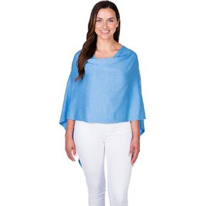 Caroline Grace Cashmere Blend Poncho by Alashan Lightweight & Super Soft - 95% Cotton 5% Cashmere - Great Gift Item
