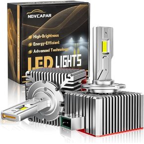 D3S D3R LED Bulb,24000LM +600% Brightness,6500K Cool White,High and Low Beam,Plug and Play,D3S LED Bulbs Canbus Error Free,Fog Light Bulbs,Pack of 2