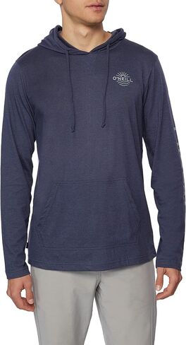 O'NEILL Mens Trvlr Upf Hooded L/s Long Sleeve Pullover, Heather Navy, M in Saudi Arabia