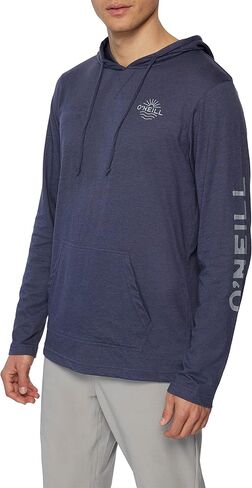 O'NEILL Mens Trvlr Upf Hooded L/s Long Sleeve Pullover, Heather Navy, M in Saudi Arabia