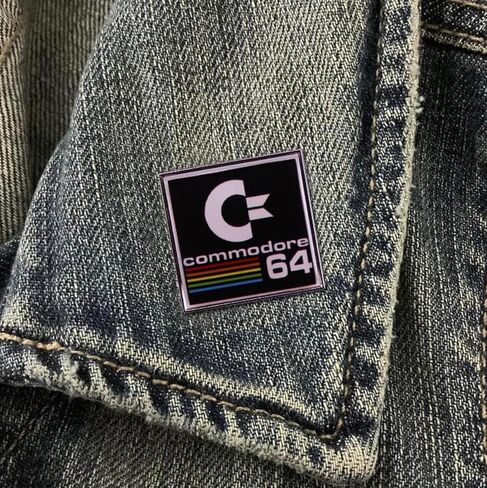 Commodore 64 C64 Home Personal Computer PC Logo Retro Vintage 1980s 1.2" Enamel Pin Badge in Saudi Arabia
