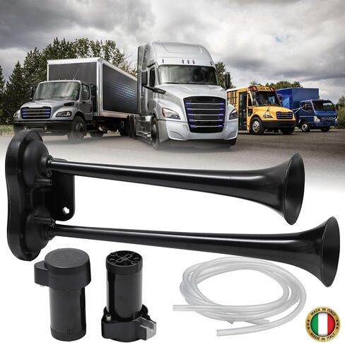 MARCO Xtreme Blast Electric Horn – Italian Tuck Accessories – Extremely Loud Car Horn – Comes with Dual Compressor – 120 dB Loud Truck Horn for Improved Safety in Saudi Arabia