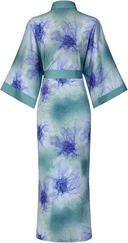 Women's Kimono Robe, Lightweight Long Soft Robes, Light Bath Bathrobe Nightgown Pyjamas for Sleepwear and Loungewear in Saudi Arabia