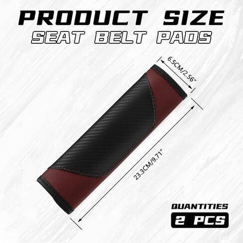 2PCS Car Seat Belt Cover Pad, Soft Carbon Fiber Leather Seatbelt Shoulder Protector for a More Comfortable Driving, Universal Safety Belt Strap Cover to Protect Your Neck (Black&Blue) in Saudi Arabia