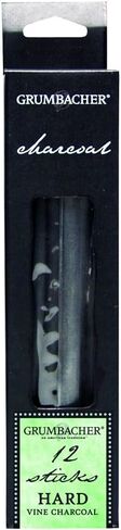Grumbacher Vine Charcoal, Soft, Black, 3 Pack (V41) in Kuwait