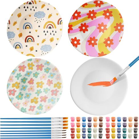 4 Sets Jewelry Dish Making Kit DIY Jewelry Dish Arts and Crafts Kit Make Your Own Jewelry Bowls Gifts for Birthday Gift Ideas in Saudi Arabia