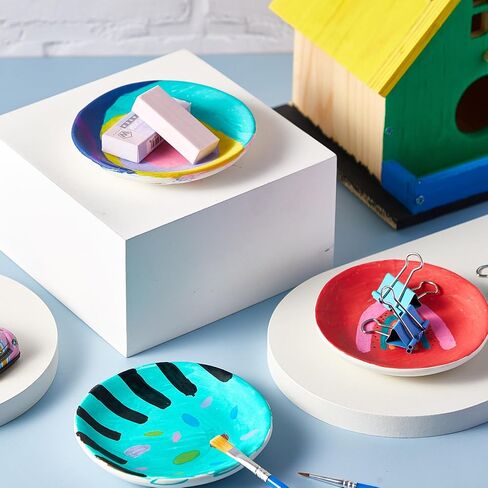 4 Sets Jewelry Dish Making Kit DIY Jewelry Dish Arts and Crafts Kit Make Your Own Jewelry Bowls Gifts for Birthday Gift Ideas in Saudi Arabia