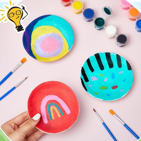 4 Sets Jewelry Dish Making Kit DIY Jewelry Dish Arts and Crafts Kit Make Your Own Jewelry Bowls Gifts for Birthday Gift Ideas in Saudi Arabia