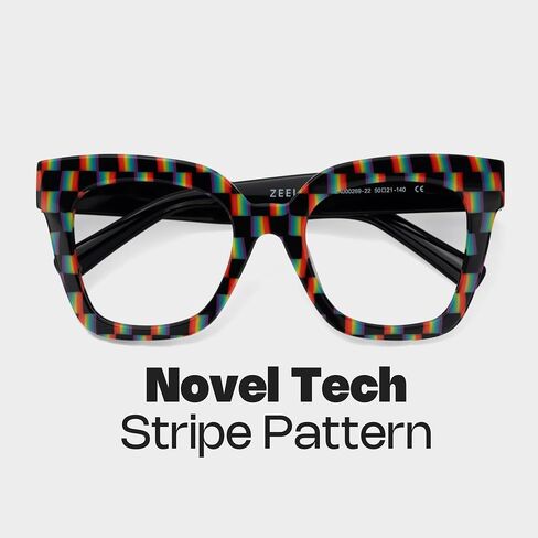 Zeelool Trendy Rectangle Eyeglasses with Non-prescription Clear Lens for Women TR90 Eyewear Malcolm VFT0269-13 Black-Tortoise in Saudi Arabia