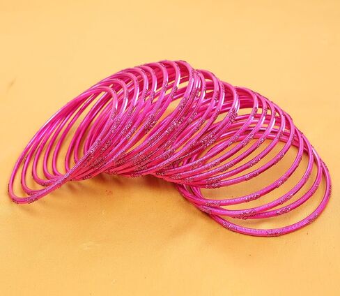 Touchstone "Colorful 2 Dozen Bangle Collection Indian Bollywood Alloy Metal Textured Designer Jewelry Bangle Bracelets Set of 24 for Women in Kuwait