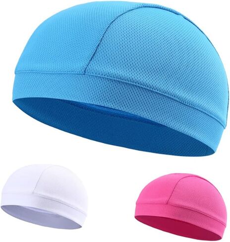 2pcs Cycling for Men Quick Dry Cycling Cap Liner for Men & Women - Sweatband Skull Cap Helmet - Sports in Kuwait
