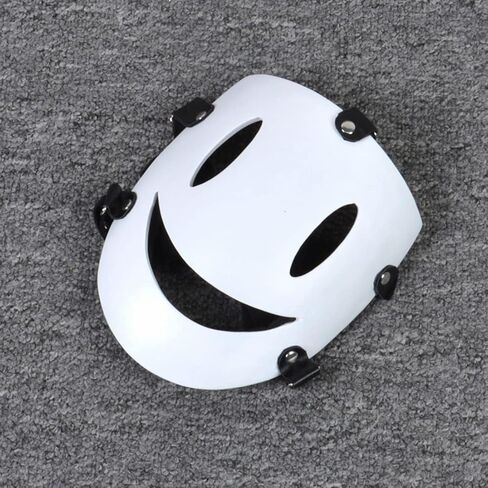 CAFELE Japanese High-Rise Invasion Masks Cosplay Sniper Tenkuu Shinpan White Smile Masks Halloween Masquerade Party Props in Kuwait