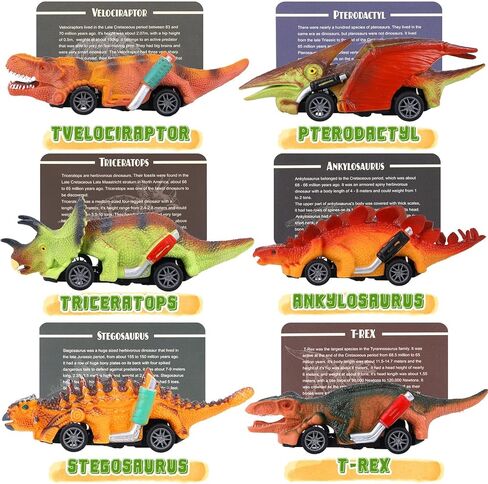 12 حزمة من سيارات لعبة الديناصورات DIY عدة الفنون والحرف 2 في 1 مجموعات طلاء الديناصورات التراجع سيارات دينو هدايا عيد ميلاد للأطفال 3-12 بنين بنات أطفال صغار in Kuwait