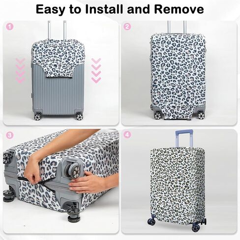 MHJY Suitcase Cover Washable Luggage Covers for Suitcase TSA Approved Elastic Luggage Protector Cover Scratch Resistant Travel Fits 18-32 Inch Luggage in Saudi Arabia