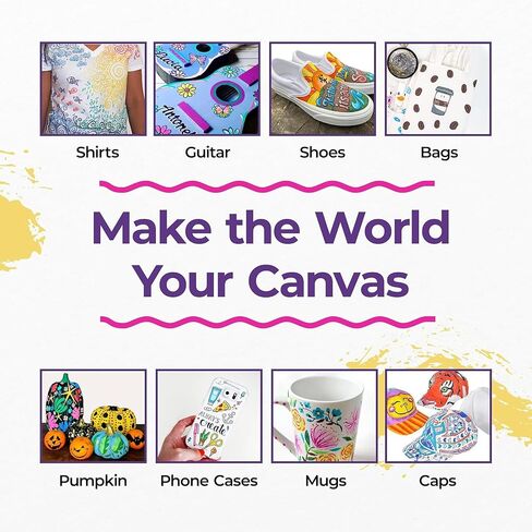 مجموعة أقلام طلاء أكريليك PINTAR | 16 عبوة | أقلام طلاء ذات أطراف رفيعة - أقلام طلاء أكريليك - أقلام طلاء أكريليك للرسم الصخري والخشب والزجاج والجلود والأحذية - عبوة من 16 قطعة، 1 مم in Kuwait