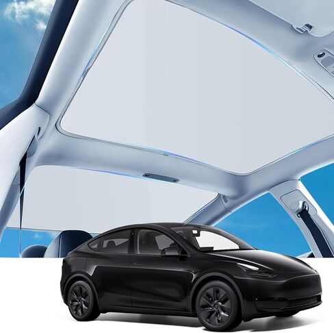 Tesla Model 3 Foldable Window Sunshade Roof, Window Heat Blocking and Sun Protection for Model 3 Glass Roof Sunshade 2024 Grey in Saudi Arabia