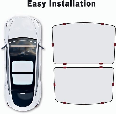Tesla Model 3 Foldable Window Sunshade Roof, Window Heat Blocking and Sun Protection for Model 3 Glass Roof Sunshade 2024 Grey in Saudi Arabia