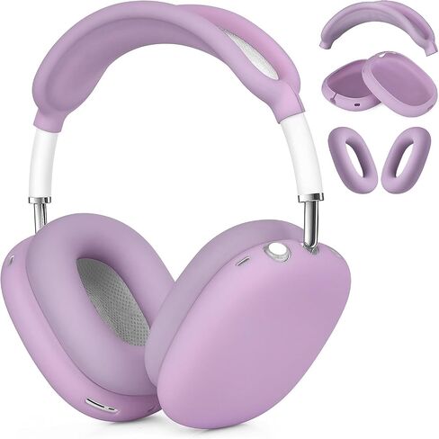 Silicone Case Cover for AirPods Max Case, Anti-Scratch Ear Pad Case Cover/Ear Cups Cover/Headband Cover for AirPods Max,Accessories Protector for Apple AirPods Max,Grey in Saudi Arabia
