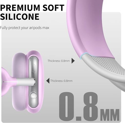 Silicone Case Cover for AirPods Max Case, Anti-Scratch Ear Pad Case Cover/Ear Cups Cover/Headband Cover for AirPods Max,Accessories Protector for Apple AirPods Max,Grey in Saudi Arabia
