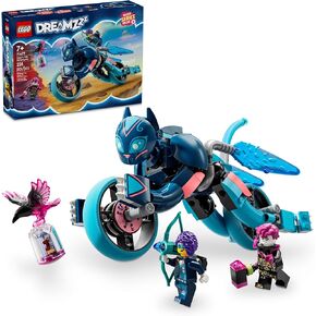 LEGO DREAMZzz Zoey’s Cat Motorcycle Bike Toy with 2 Minifigures, Creative Toy for Kids Ages 7 and Up, Rebuild an Animal Figure into a Bike, Cat Toy for Kids, 71479