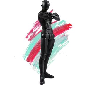 Action Figures PVC Model (Black Color) with Box Drawing Figure Models for Artists(Male)