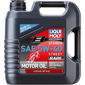 LIQUI MOLY Motorbike 4T Synth 5W-40 Street Race | 4 L | Motorcycle Fully synthetic engine oil | SKU: 20076