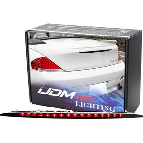 iJDMTOY OE-Spec Dark Smoked Lens Full LED Trunk Lid Third Brake Light Bar Assembly Compatible With BMW E64 645Ci 650i M6 Convertible ONLY